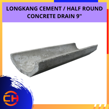 HALF ROUND CONCRETE DRAIN 9"