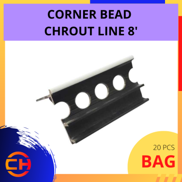 CORNER BEAD CHROUT LINE 8' (20 PCS/BAG)