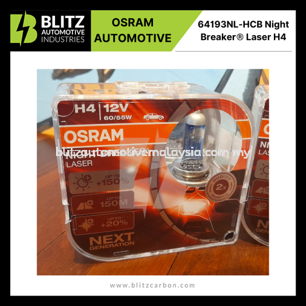 OSRAM 64193NL-HCB Night Breaker® Laser H4 Others Malaysia, Selangor, KL Supplier, Suppliers, Supply, Supplies | BLITZ AUTOMOTIVE INDUSTRIES