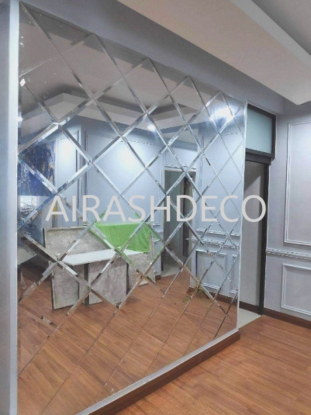 DIAMOND MIRROR WALL MIRROR  Muar Services, Supplier  | AIRASH DECO ENTERPRISE