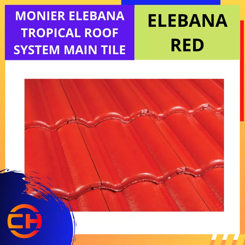 MONIER ELEBANA TROPICAL ROOF SYSTEM MAIN TILE ELEBANA RED