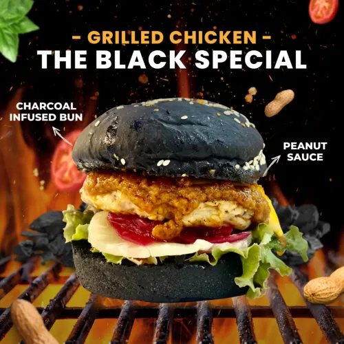 The Black Special Burger - Grilled Chicken