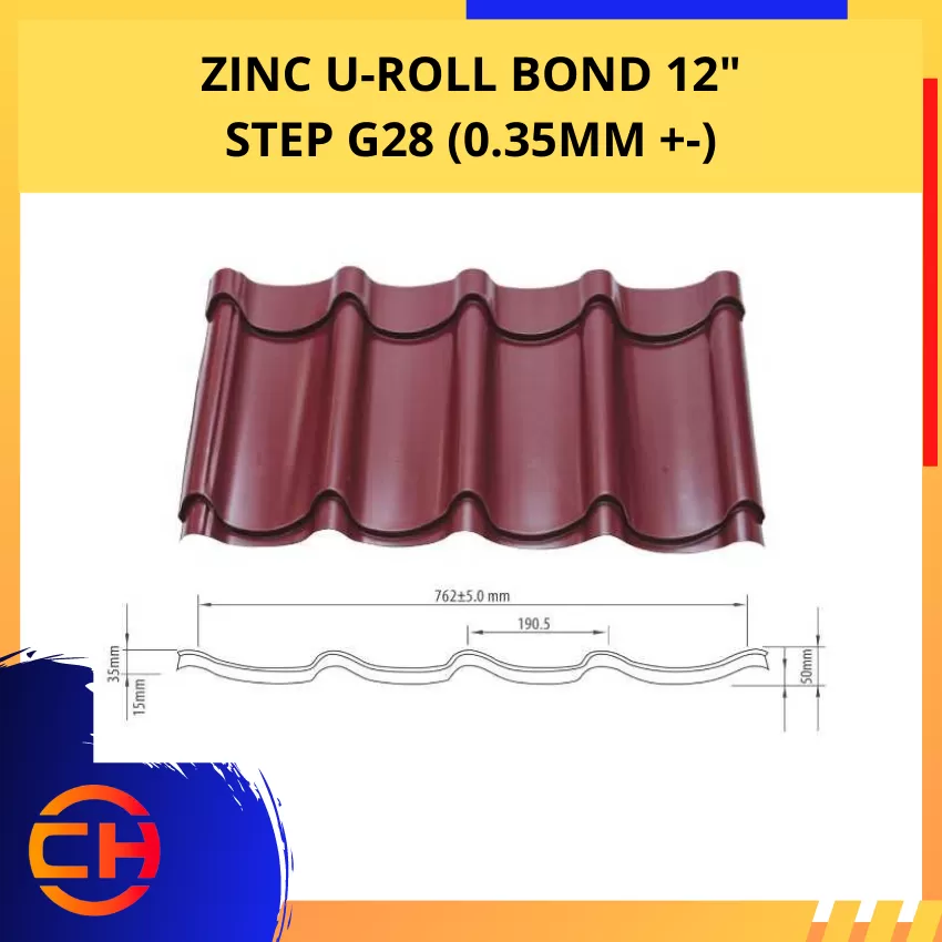 ZINC U-ROLL BOND  STEP G28