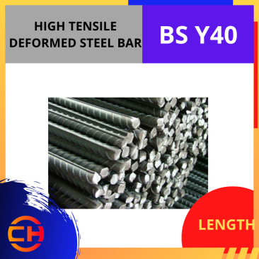  HIGH TENSILE DEFORMED STEEL BAR BS Y40 [PANJANG]