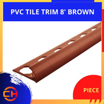 PVC TILE TRIM 8' BROWN [PIECE]