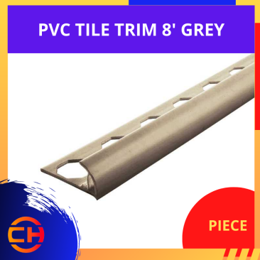 PVC TILE TRIM 8' GREY [PIECE]