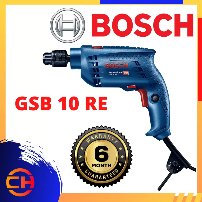 BOSCH GSB10RE PROFESSIONAL CORDED IMPACT DRILL 10MM | 500W COME WITH 100PCS ACCESSORIES SET [ 06012161L6 ]