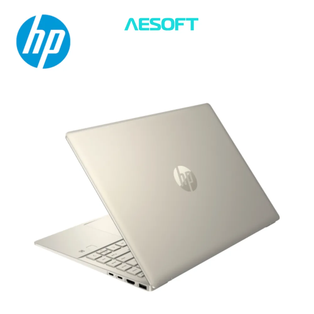 HP Pavilion Plus 14-Eh0003TX 14" 2.8K OLED Laptop Warm Gold ( I7-1255U, 16GB, 512GB, RTX2050 4GB, W11, HS )