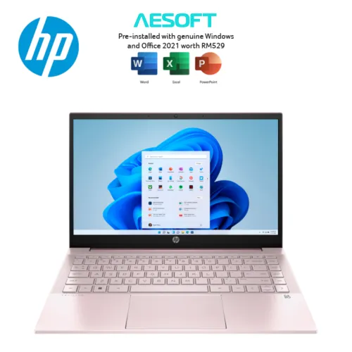 HP Pavilion 14-Dv2030TU 14" FHD Laptop Tranquil Pink ( I5-1235U, 8GB, 512GB SSD, Intel, W11, HS )