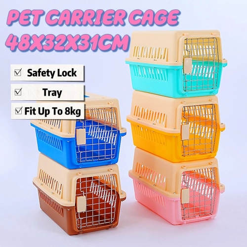 Pet Cage Carrier Travel Carrier Transport Box （48 cm L x 32 cm W x 30 cm H ）