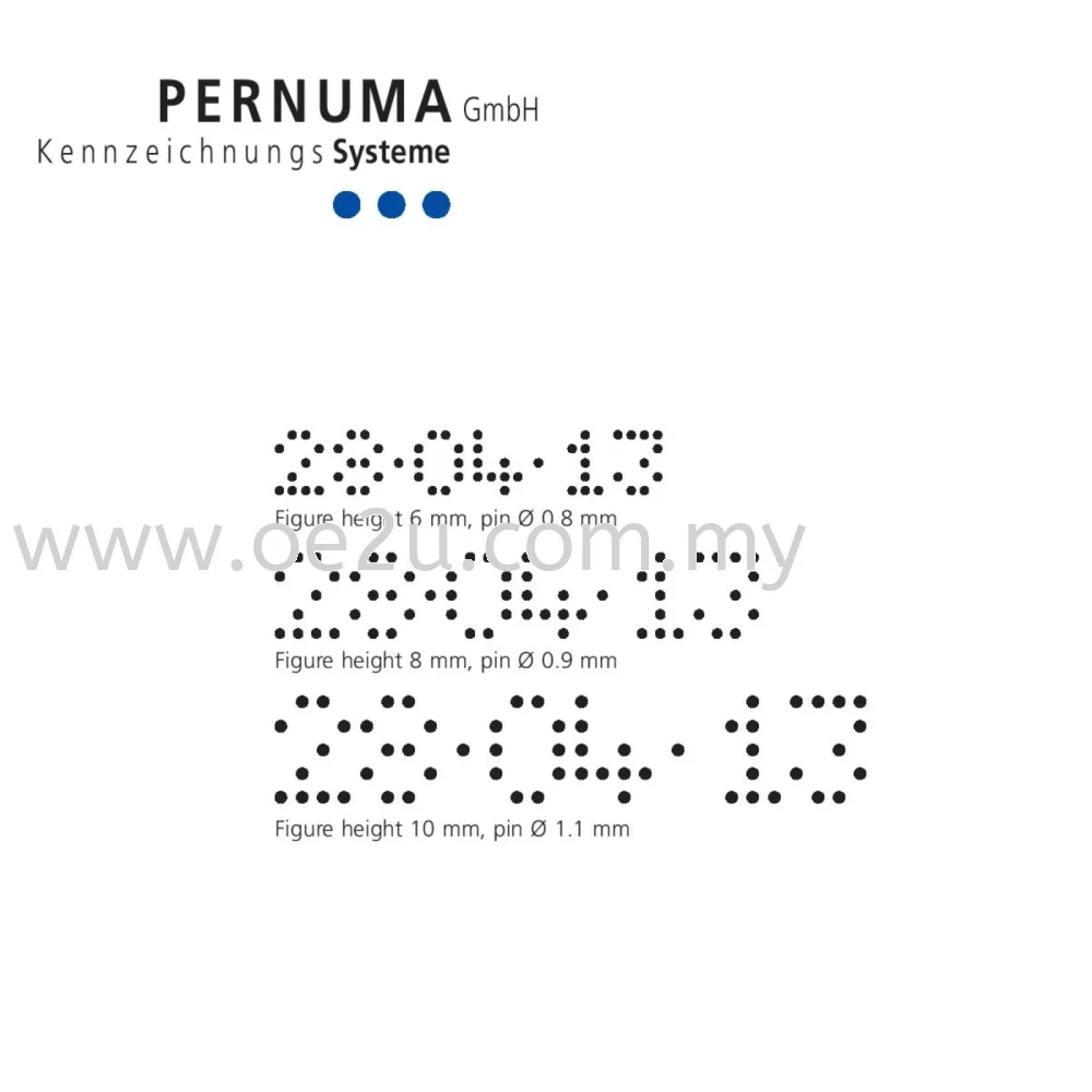 PERNUMA Perfoset I/D - 2 Line Manual Date & Text Perforator (Made in Germany)