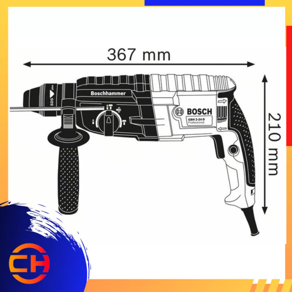 BOSCH GBH 2-24 DRE 3-MODES ROTARY HAMMER PROFESSIONAL WITH SDS-PLUS 790W 