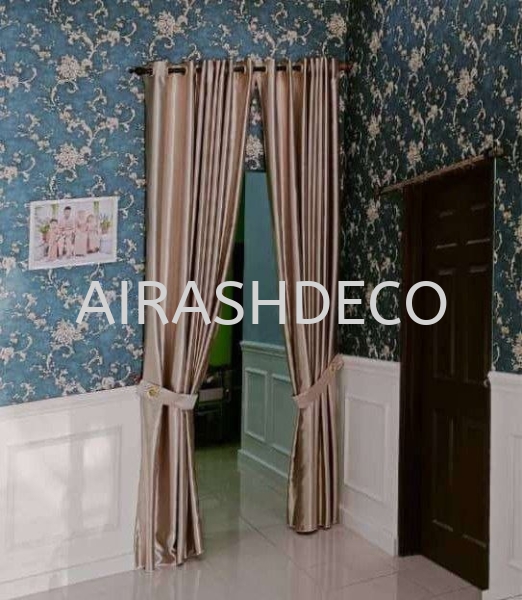 LIGHT BROWN  CURTAIN Muar Services, Supplier  | AIRASH DECO ENTERPRISE