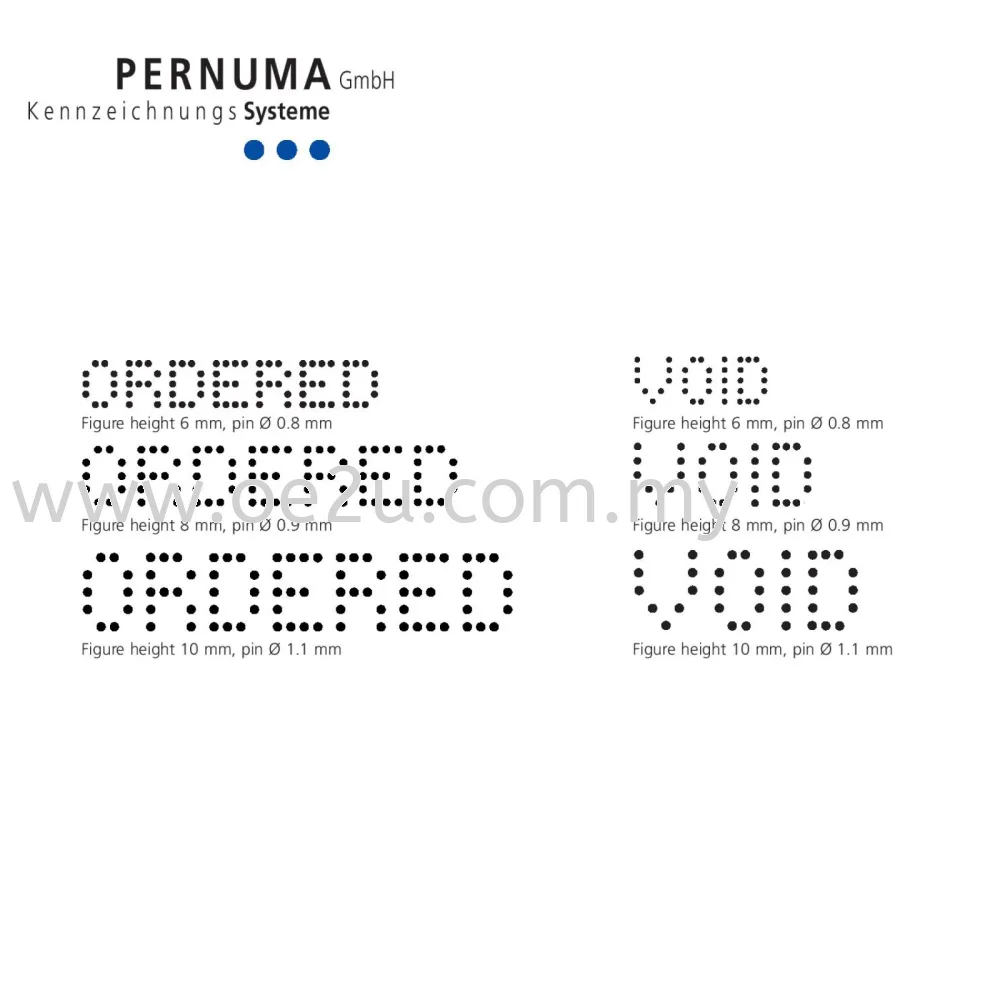 PERNUMA Perfoset II/T - 1 Line Manual Text Perforator (Made in Germany)