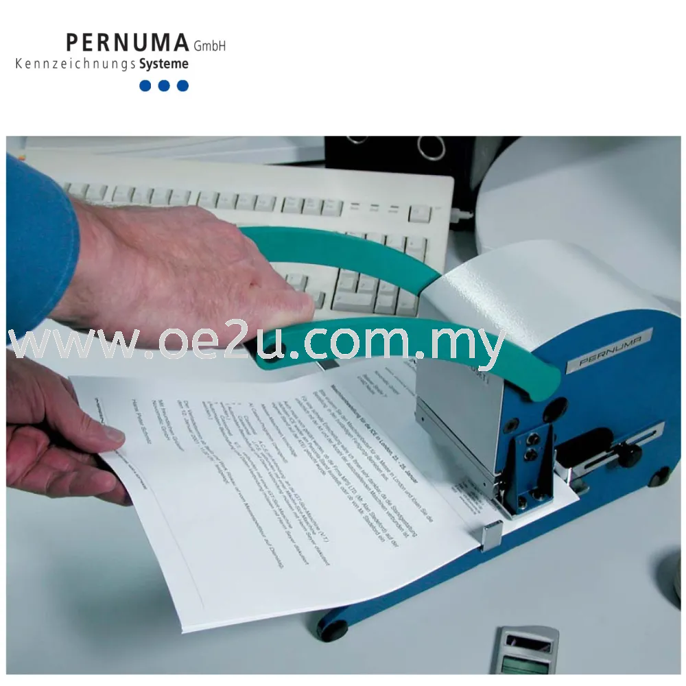 PERNUMA Perfoset II/T - 1 Line Manual Text Perforator (Made in Germany)