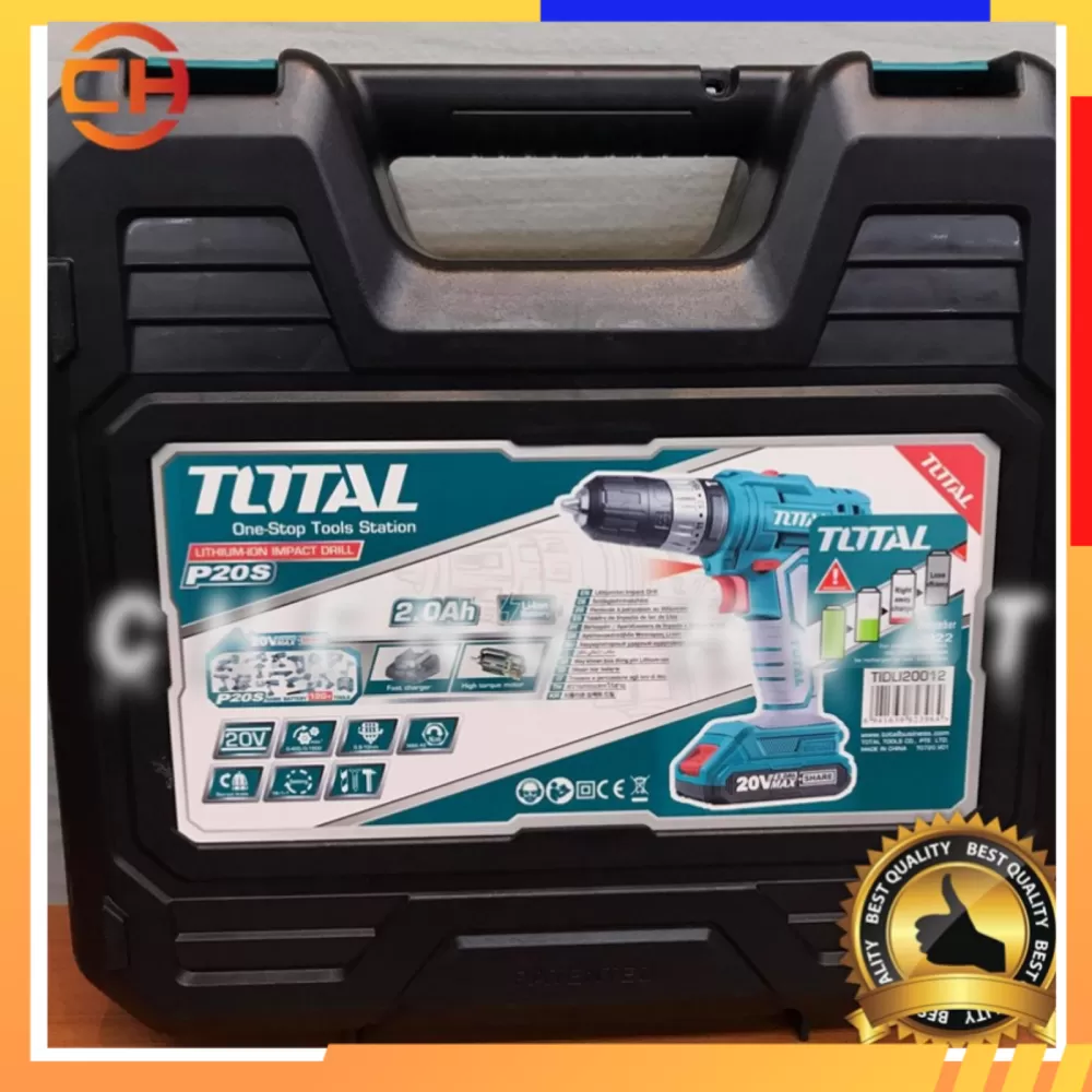 TOTAL TIDLI20012 POWER TOOLS 20V CORDLESS IMPACT DRILL 