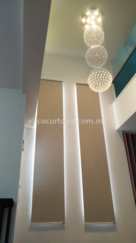 Roller Blind Sunblock Material, Luxury Living, Double Storey Bungalow.