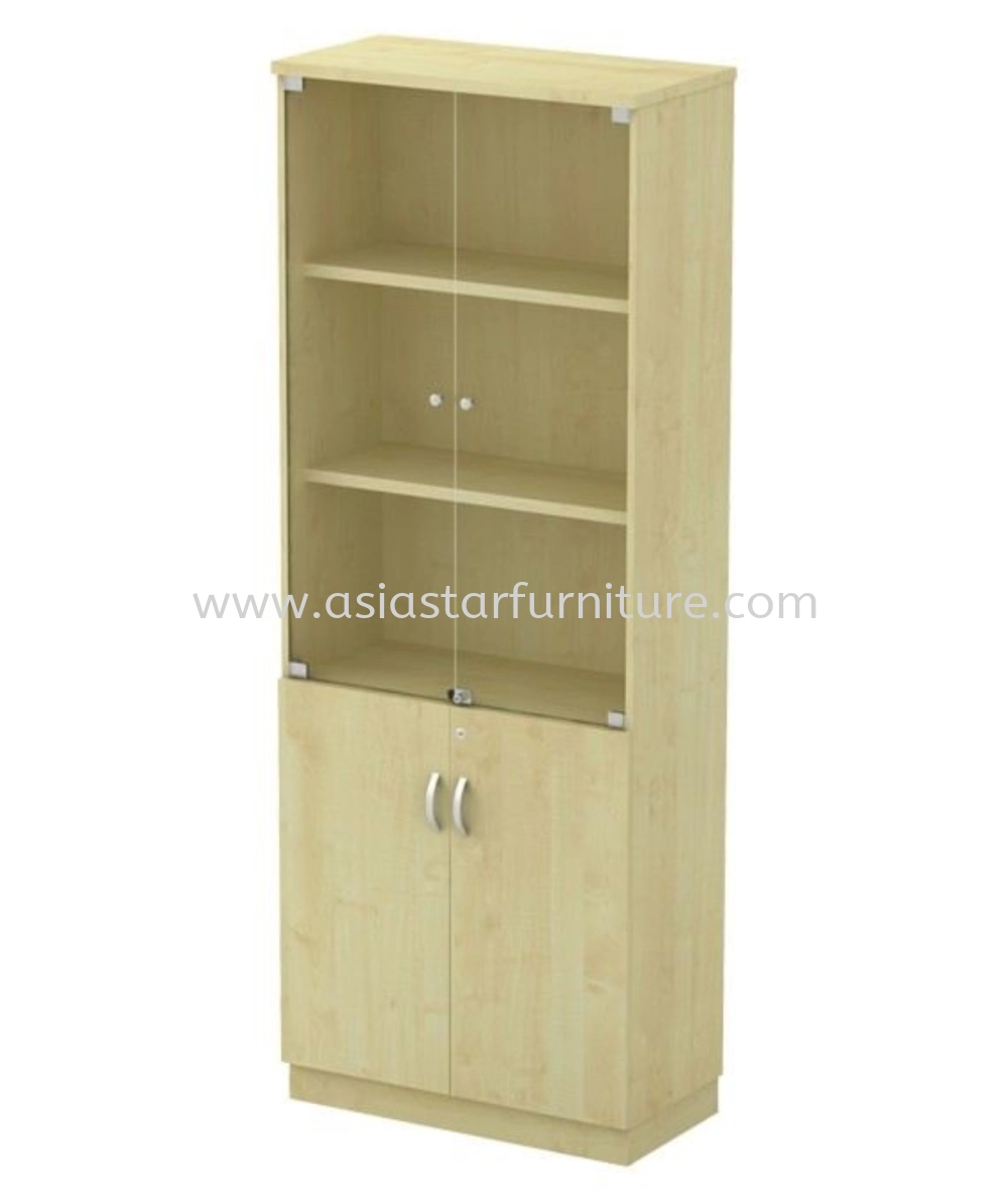 UTHILAH FULL HEIGHT WOODEN OFFICE FILING CABINET/CUPBOARD SWINGING GLASS DOOR AU-YGD 21