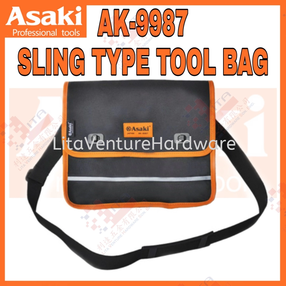 ASAKI JAPAN SLING TYPE TOOL BAG AK9987 Penang, Malaysia Pipe & Hose, Clean  Equipment, Fastener