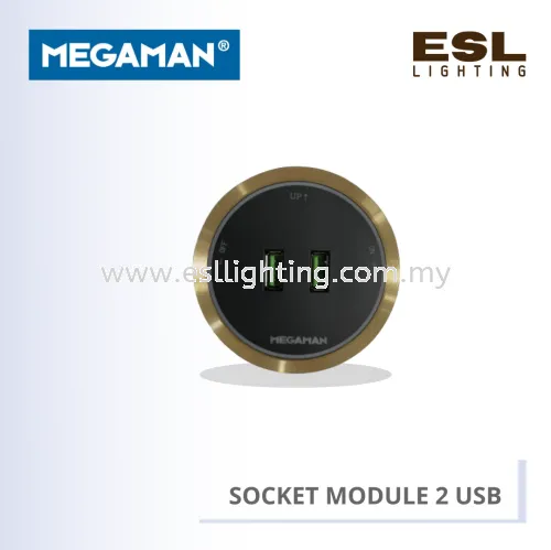 MEGAMAN SOCKET MODULE ROUND 2 USB YTTSZ01-Y-2U