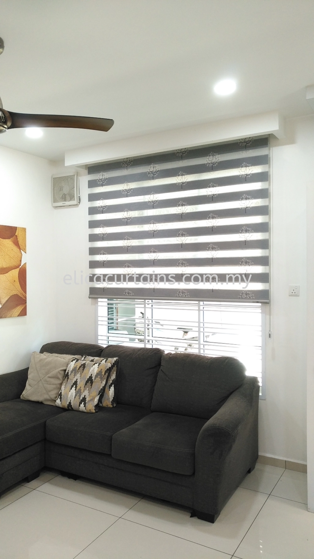 Zebra Blind Exclusive, Origin From Korea, Semi-D Living Room Window Blind 