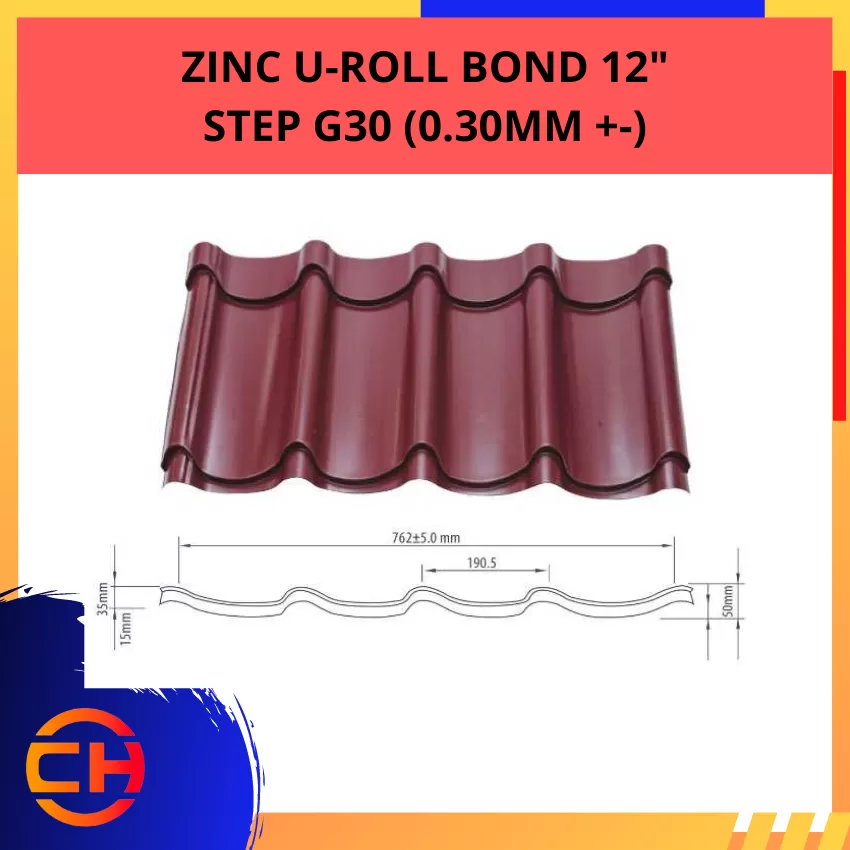 ZINC U-ROLL BOND  STEP G30