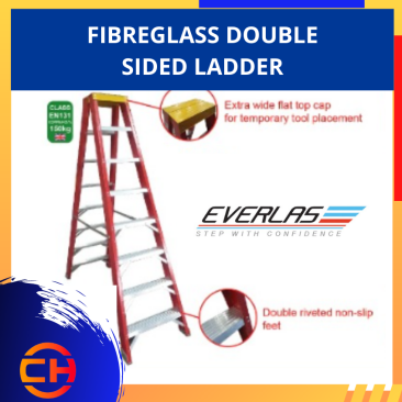 EVERLAS FIBREGLASS DOUBLE SIDED LADDER (PRE ORDER)