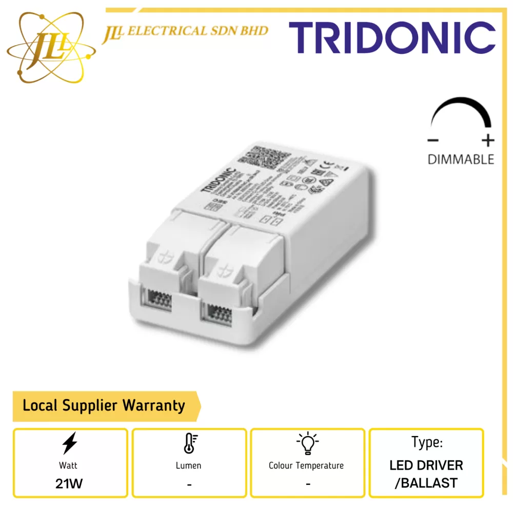 TRIDONIC LC 21W 220-240V 500MA FIXC PC SR SNC2 DIMMABLE LED DRIVER/BALLAST