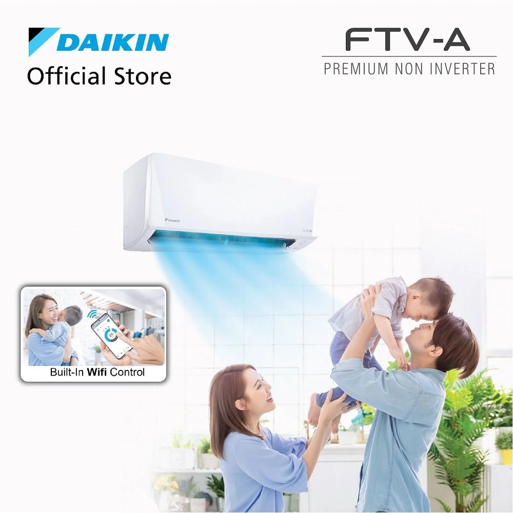 DAIKIN Premium Non Inverter Air Conditioner (FTV-AB  R32) 2.0HP FTV50AB/RV50AB-3WM-LF