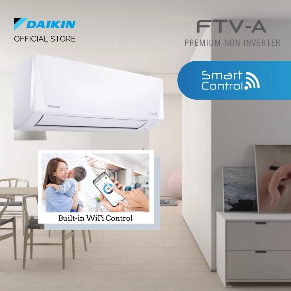 DAIKIN Premium Non Inverter Air Conditioner (FTV-AB  R32) 2.5HP - FTV60AB / RV60AB-3WM-LF