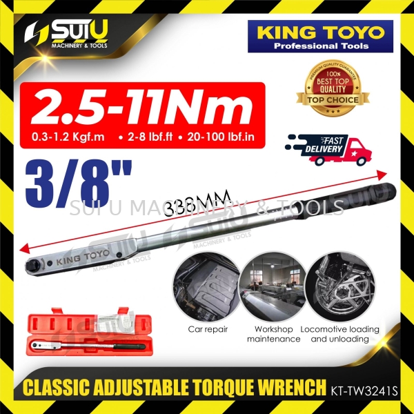 KING TOYO KT-TW3241S 3/8" 2.5-11NM Classic Adjustable Torque Wrench Spanner & Wrench Series Car Workshop Equipment Kuala Lumpur (KL), Malaysia, Selangor, Setapak Supplier, Suppliers, Supply, Supplies | Sui U Machinery & Tools (M) Sdn Bhd