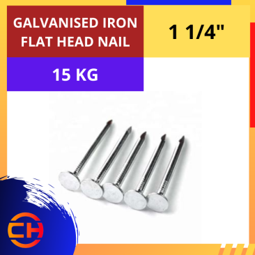 GALVANISED IRON FLAT HEAD NAIL [1 1/4'']