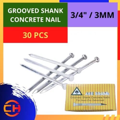 ACE BRAND GROOVED SHANK CONCRETE NAIL [3/4'']