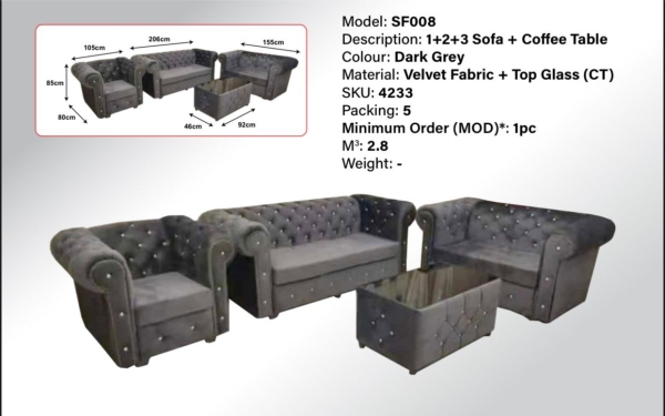 WLS-SF008 1+2+3 Sofa Kedah, Malaysia, Sungai Petani Supplier, Suppliers, Supply, Supplies | MM 99 FURNITURE