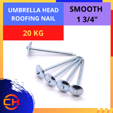 UMBRELLA HEAD ROOFING NAIL SMOOTH [1 3/4'']