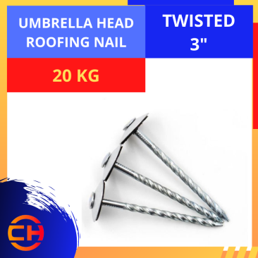  UMBRELLA HEAD ROOFING NAIL TWISTED[3'']