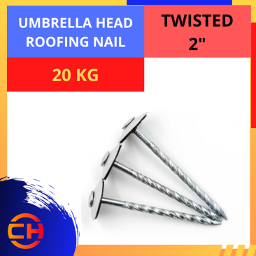  UMBRELLA HEAD ROOFING NAIL TWISTED [2'']