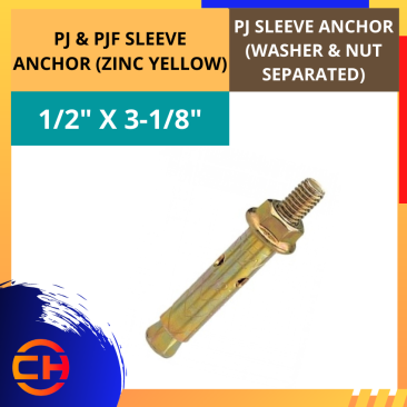 PJ & PJF SLEEVE ANCHOR [ 1/2" X 3 1/8'']