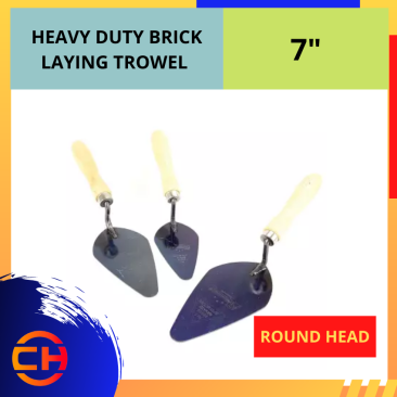 HEAVY DUTY BRICK LAYING TROWEL ROUND HEAD [7'']