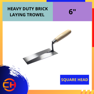 HEAVY DUTY BRICK LAYING TROWEL SQUARE HEAD [6'']