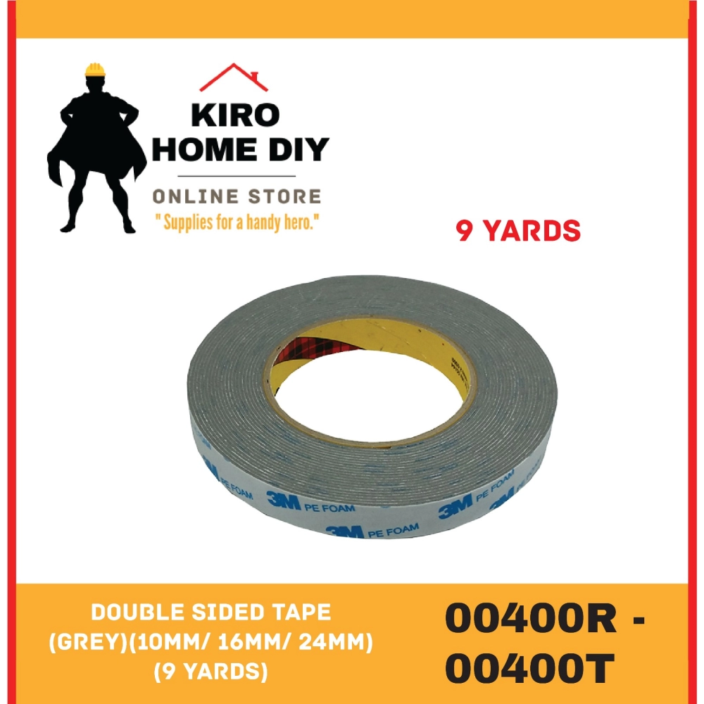 Double Sided Tape (Grey)(10mm/ 16mm/ 24mm)(9 Yards) - 00400R/ 00400S/ 00400T