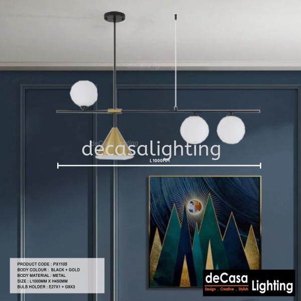 PX1105 G9/E27 Long Shape Pendant Light PENDANT LIGHT Selangor, Kuala Lumpur (KL), Puchong, Malaysia Supplier, Suppliers, Supply, Supplies | Decasa Lighting Sdn Bhd