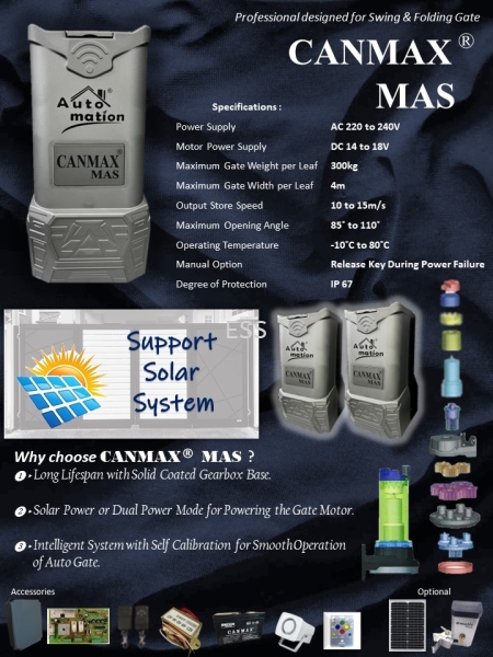 CANMAX MAS Drive Motor CANMAX Series Perak, Ipoh, Malaysia Installation, Supplier, Supply, Supplies | Exces Sales & Services Sdn Bhd