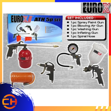 EUROX AIR TOOLS KIT SET 5PCS 5 IN 1 COMPRESSOR ACCESSORIES