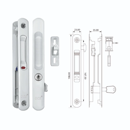 SLIDING DOOR LOCK WITH KEY | KL-SB-6