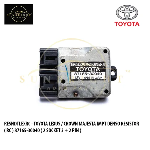 RESNDTLEXRC - TOYOTA LEXUS / CROWN MAJESTA IMPT DENSO RESISTOR ( RC ) 87165-30040 ( 2 SOCKET 3 + 2 PIN )