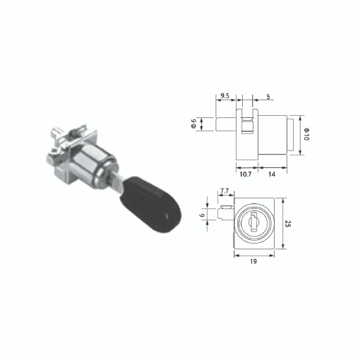 SHOWCASE LOCK R/L | KL-SL-192