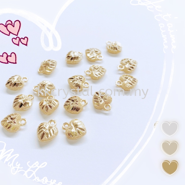 Charm, Faceted Love, 8mm, 028815563, White Gold Plated, Gold Plating, 10pcs/pack Charm Jewelry Findings, White Gold Plating Kuala Lumpur (KL), Malaysia, Selangor, Klang, Kepong Wholesaler, Supplier, Supply, Supplies | K&K Crystal Sdn Bhd
