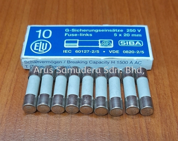 SIBA 7000765.10 FUSE LINKS 250V 10A 5 X 20 MM FUSES Electrical / Electronic Equipment and Parts Malaysia, Perak Supplier, Suppliers, Supply, Supplies | Arus Samudera Sdn Bhd