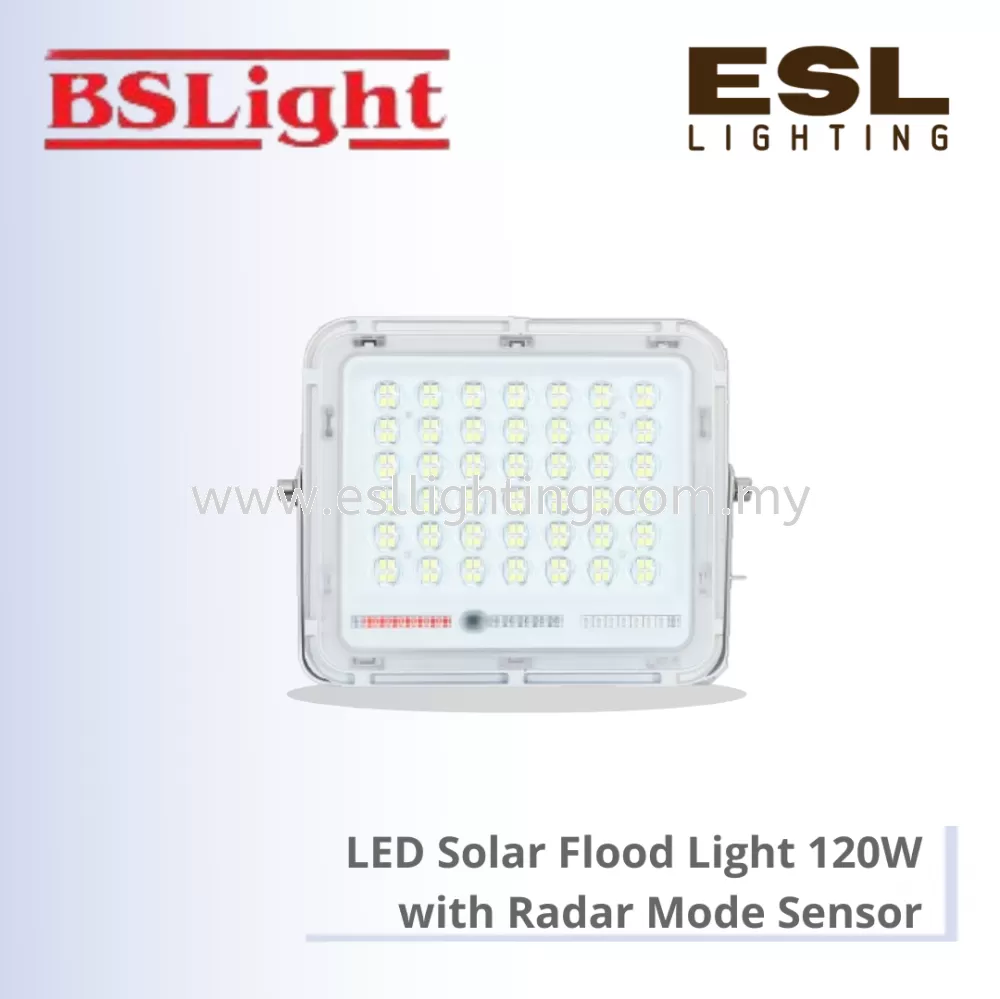 BSLIGHT LED SOLAR FLOOD LIGHT with Radar Mode Sensor 120W BSSLFL-120